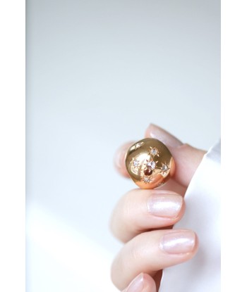 Bague boule constellation or rose et diamants acheter en ligne