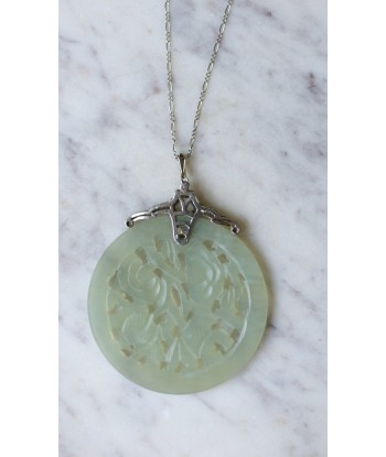 Collier Art Déco diamants et Jade sur le site 