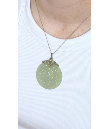 Collier Art Déco diamants et Jade sur le site 