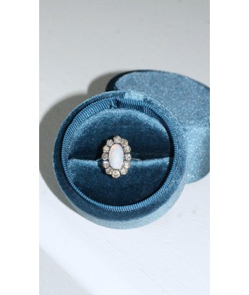 Bague marguerite opale entourage diamants acheter en ligne