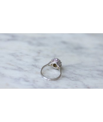 Bague marguerite saphir entourage diamants Venez acheter