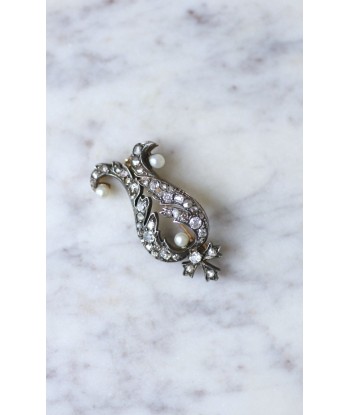 Broche ancienne diamants et perles Vous souhaitez 