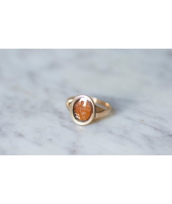 Bague intaille Cupidon cornaline sur or rose 2024