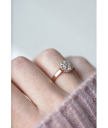 Bague marguerite diamants sur or rose online