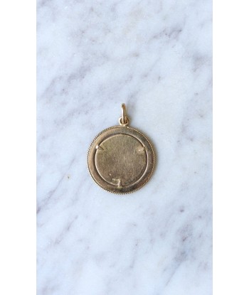 Pendentif médaille astrologique Verseau, or et émail Les magasins à Paris et en Île-de-France