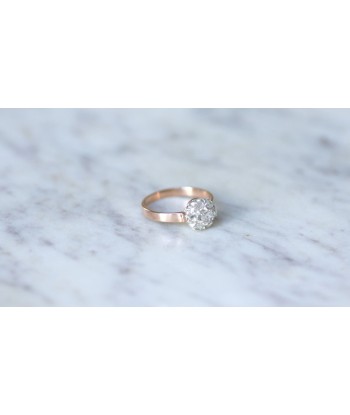 Bague marguerite diamants sur or rose online