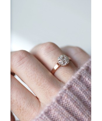 Bague marguerite diamants sur or rose online