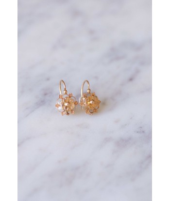 Boucles d'oreilles fleurs dormeuses anciennes en or rose Vous souhaitez 