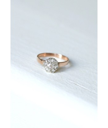 Bague marguerite diamants sur or rose online