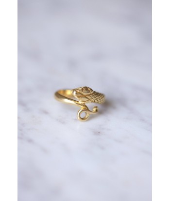 Bague serpent enroulé vintage en or jaune la livraison gratuite