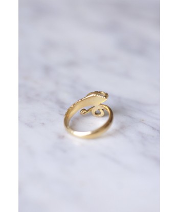 Bague serpent enroulé vintage en or jaune la livraison gratuite