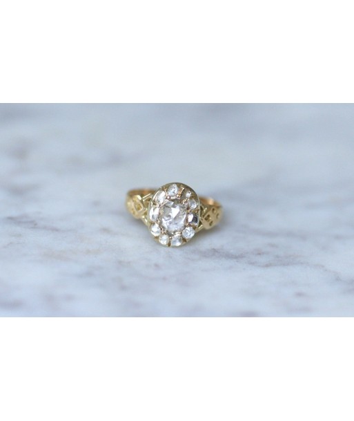 Bague marguerite diamant rose couronnée online