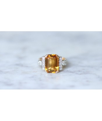 Bague cocktail citrine et diamants en ligne des produits 