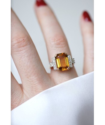 Bague cocktail citrine et diamants en ligne des produits 