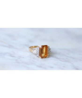 Bague cocktail citrine et diamants en ligne des produits 