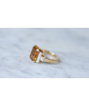 Bague cocktail citrine et diamants en ligne des produits 