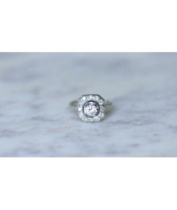 Bague Art Deco carré diamants 50-70% off 