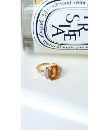 Bague cocktail citrine et diamants en ligne des produits 