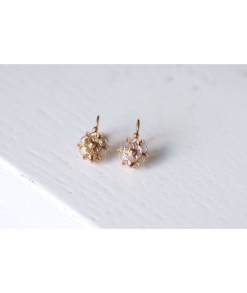 Boucles d'oreilles fleurs dormeuses anciennes en or rose Vous souhaitez 