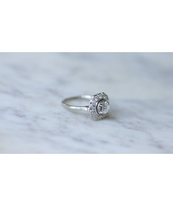 Bague Art Deco carré diamants 50-70% off 