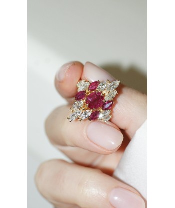 Bague fil marquise rubis et diamants l'évolution des habitudes 