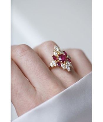 Bague fil marquise rubis et diamants l'évolution des habitudes 