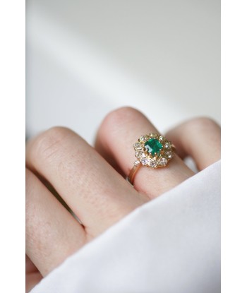 Bague marguerite émeraude et diamants Comment ça marche