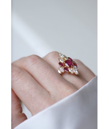 Bague fil marquise rubis et diamants l'évolution des habitudes 