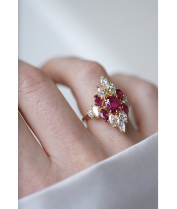 Bague fil marquise rubis et diamants l'évolution des habitudes 