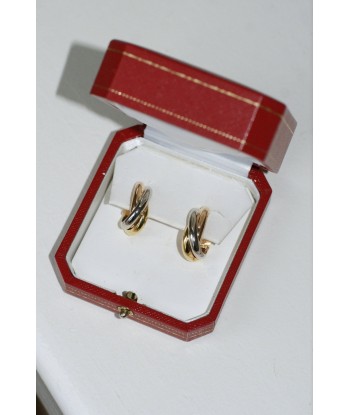 Boucles d’oreilles créoles Cartier Trinity trois ors les muscles