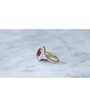 Bague Octogonale Rubis et Diamants les muscles