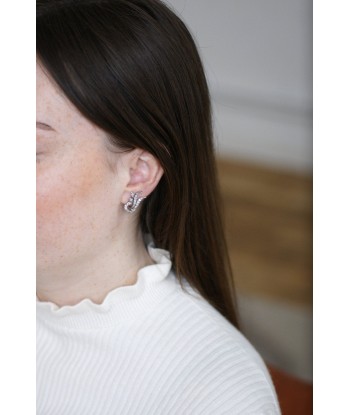 Boucles d'oreilles Retro Diamants or blanc commande en ligne