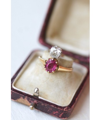 Bague aigrette diamant et tourmaline rose ouvre sa boutique