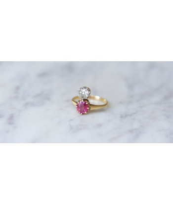 Bague aigrette diamant et tourmaline rose ouvre sa boutique