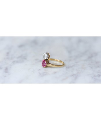 Bague aigrette diamant et tourmaline rose ouvre sa boutique