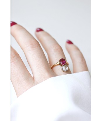 Bague aigrette diamant et tourmaline rose ouvre sa boutique