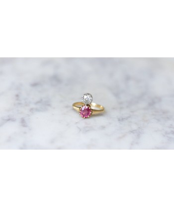 Bague aigrette diamant et tourmaline rose ouvre sa boutique