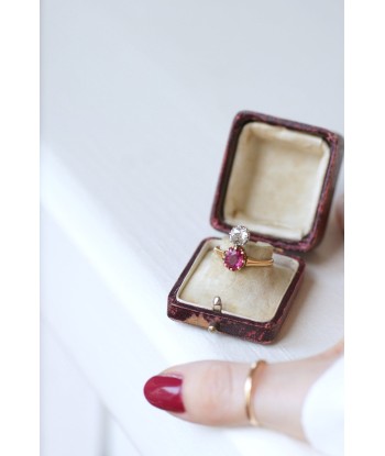 Bague aigrette diamant et tourmaline rose ouvre sa boutique