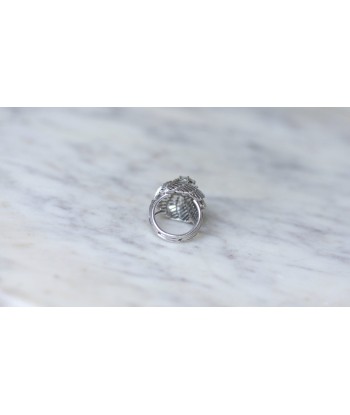 Bague Boule Spirale Diamant 1.25 Carats sur Platine brillant des détails fins