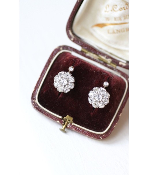 Boucles d'Oreilles Marguerite Diamants 1.40 Cts commande en ligne