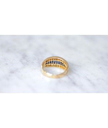 Bague Bandeau Art Deco Saphirs Calibrés et Diamants Comparez et commandez 