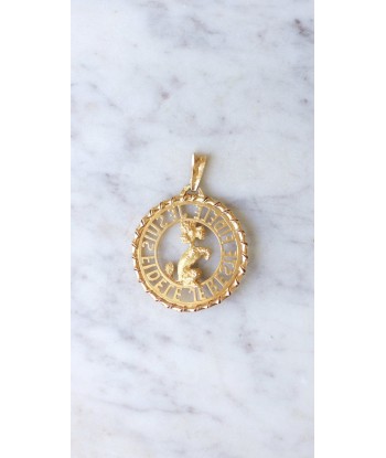 Pendentif Or jaune Caniche Je Suis Fidèle Je Reste Fidèle acheter