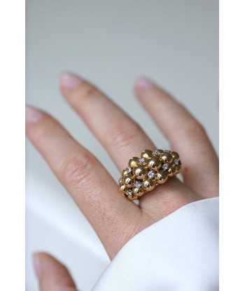 Bague Multi Boules Or Rose et Diamants livraison et retour toujours gratuits