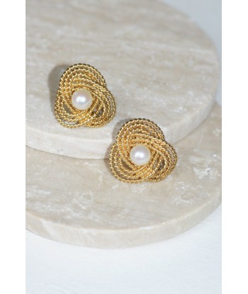 Boucles d'Oreilles Clip Gubelin Or Torsadé et Perles Voir les baskets