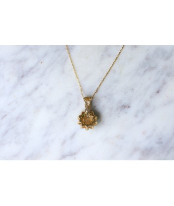 Collier Pendentif Marguerite Saphir Jaune et Emeraudes l'évolution des habitudes 