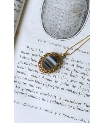 Médaillon Ouvrant Agate et Anneaux Or Jaune Le MVP de beaucoup