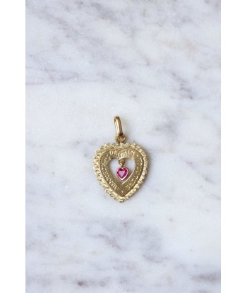 Pendentif cœur vintage amour en or jaune 18Kt à prix réduit toute l'année