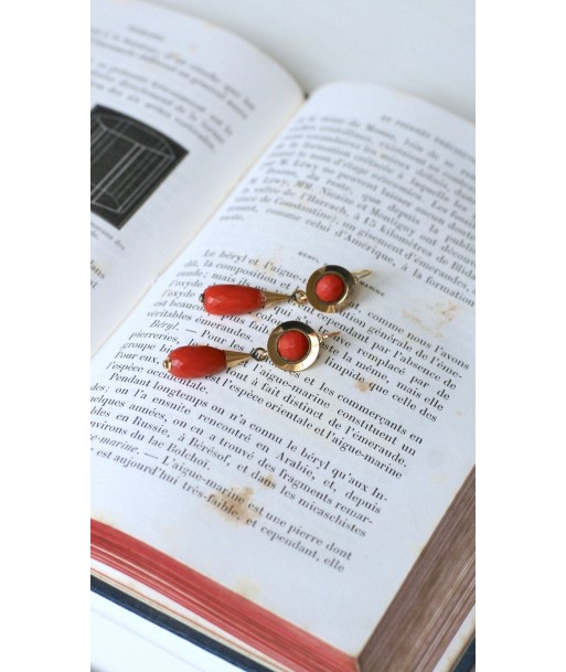 Boucles d'Oreilles Gouttes Corail de la marque