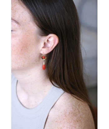 Boucles d'Oreilles Gouttes Corail de la marque