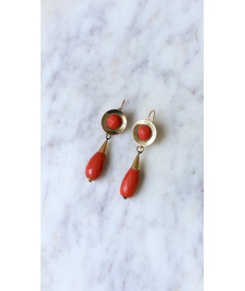 Boucles d'Oreilles Gouttes Corail de la marque